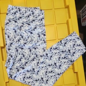 ZYIA Blue and White Patterned Leggings